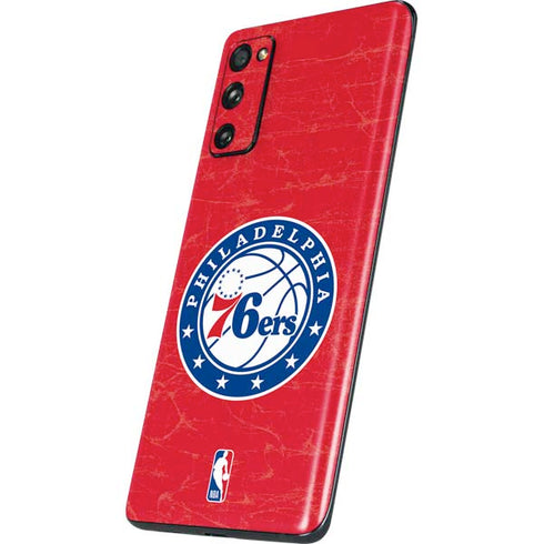 NBA Philadelphia 76ers Distressed Galaxy S20 Fan Edition Skin